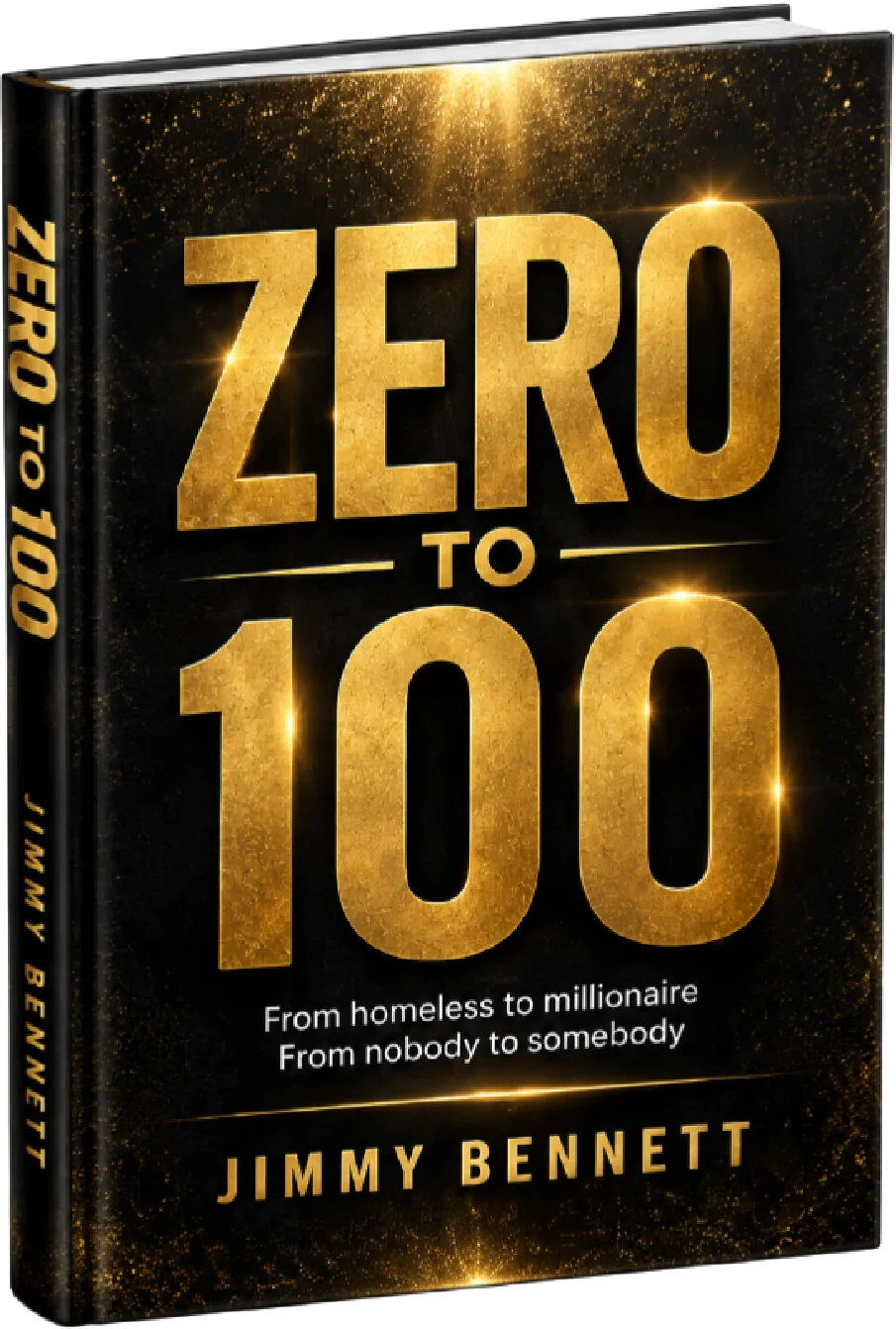 Zero to 100 by Jimmy Bennett, original transparent book artwork